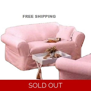 Rachel Ashwell SOFA Slipcover Pink Denim Simply Shabby Chic Couch